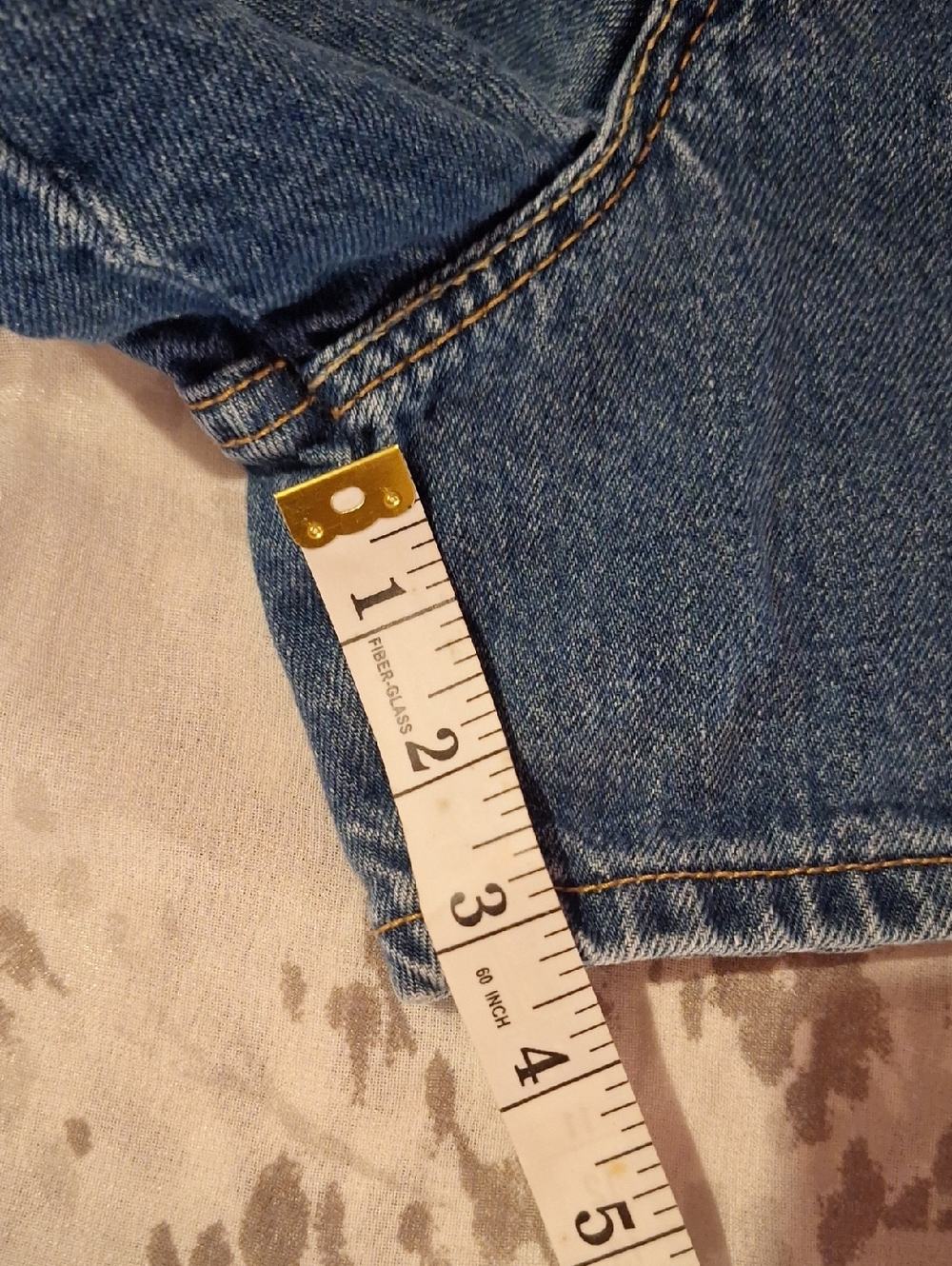 Levi's Blue High-Rise Denim Shorts - Picture 8 of 10